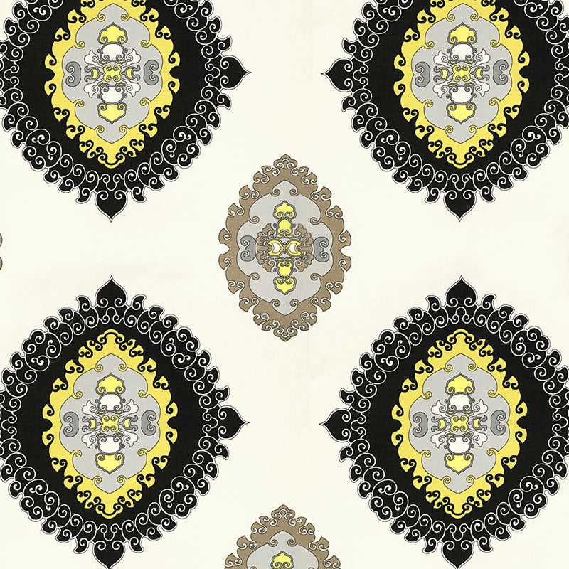 Super Paradise Print fabric in driftwood color - pattern number 174322 - by Schumacher in the Trina Turk collection