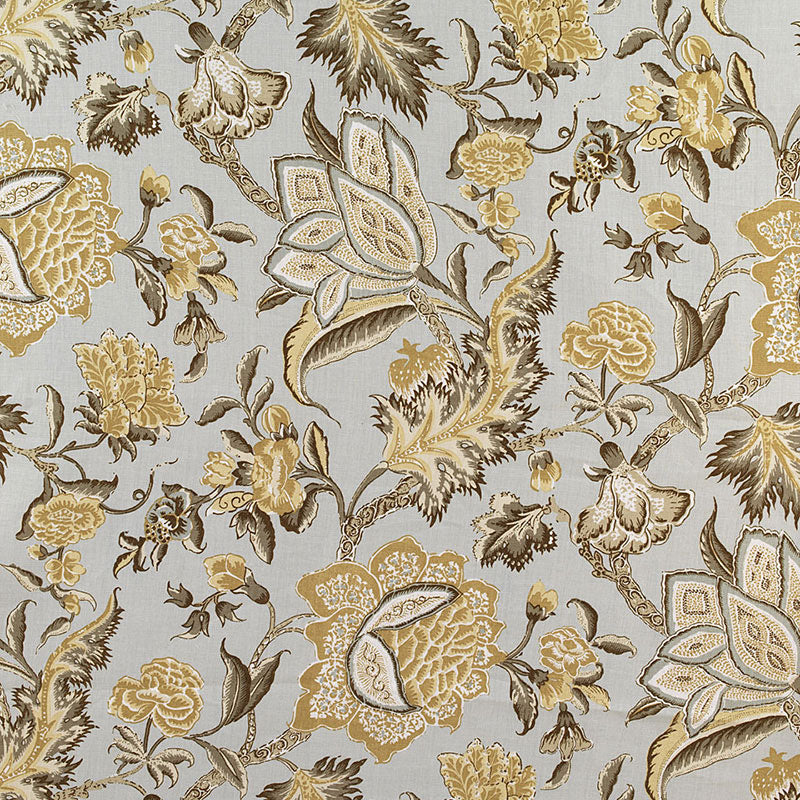 Ceylon Floral Vine fabric in mineral color - pattern number 174342 - by Schumacher in the Classic Prints collection