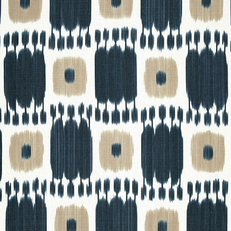 Kandira fabric in indigo color - pattern number 174402 - by Schumacher in the Ikat Collection collection