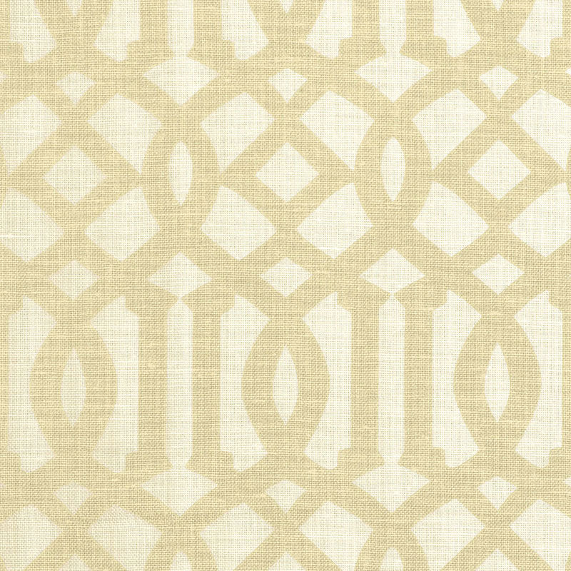 Imperial Trellis II fabric in sand  ivory color - pattern number 174412 - by Schumacher in the Print Happy collection