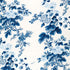 Pyne Hollyhock fabric in indigo color - pattern number 174452 - by Schumacher in the Schumacher Classics collection