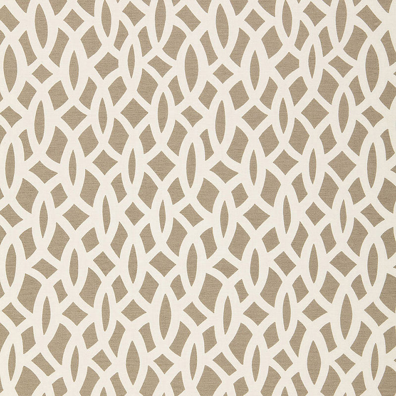 Chain Link fabric in flax color - pattern number 174492 - by Schumacher in the Tessera collection