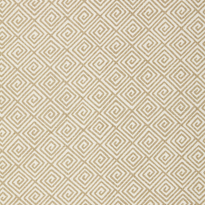 Greek Key fabric in sand color - pattern number 174500 - by Schumacher in the Tessera collection