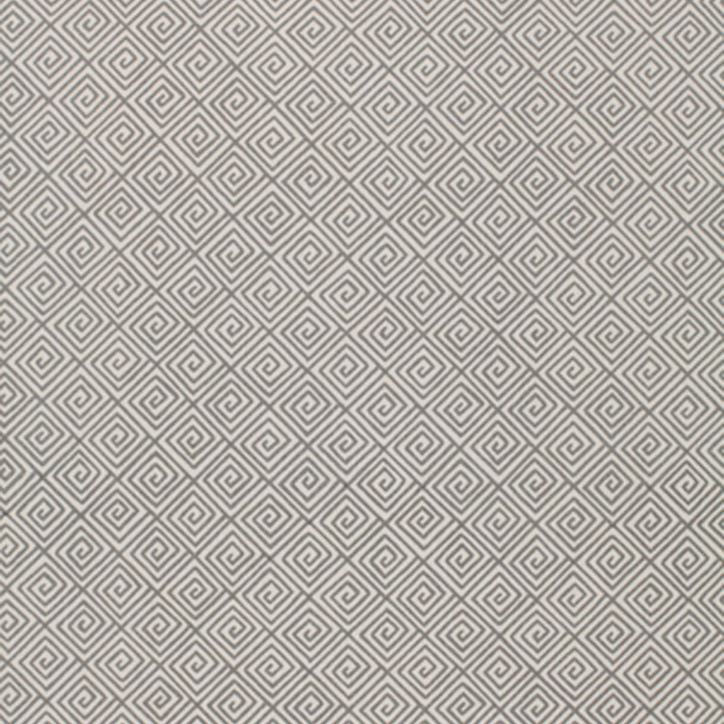 Greek Key fabric in smoke color - pattern number 174501 - by Schumacher in the Tessera collection