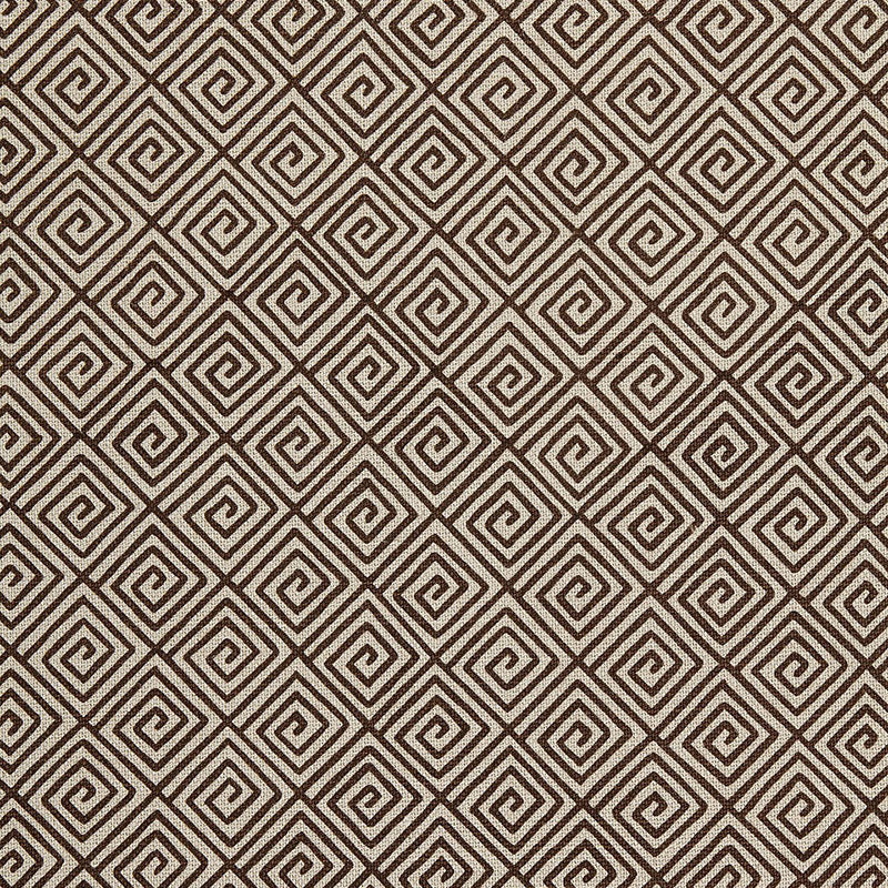 Greek Key fabric in java color - pattern number 174503 - by Schumacher in the Tessera collection