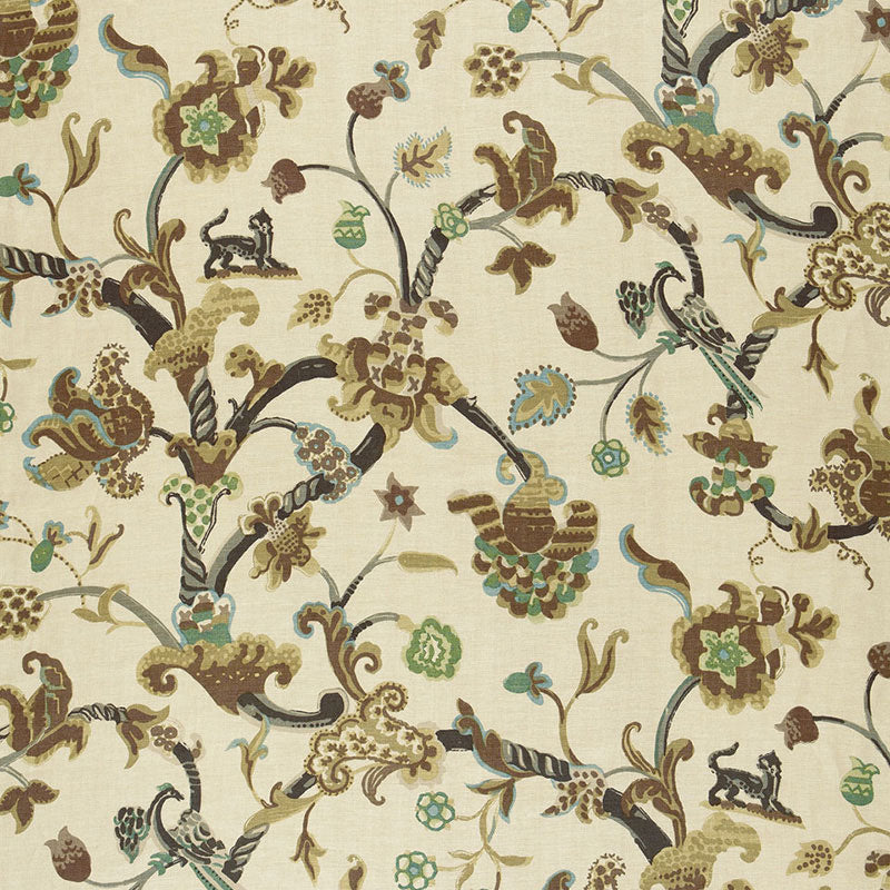 Eastbury Manor Print fabric in moonstone color - pattern number 174531 - by Schumacher in the Classic Prints collection
