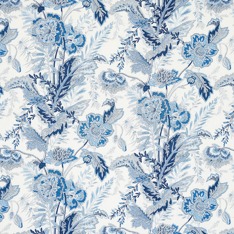 Sandoway Vine fabric in delft color - pattern number 174544 - by Schumacher in the Schumacher Classics collection