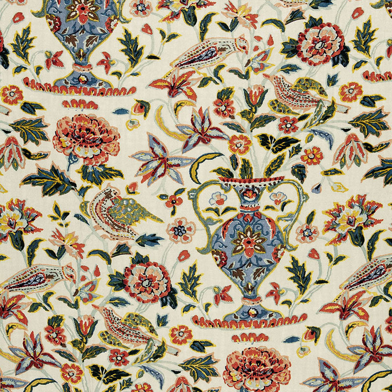 Camberwell Vase Print fabric in document color - pattern number 174552 - by Schumacher in the Schumacher Classics collection