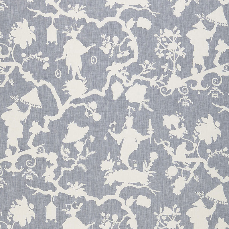 Shantung Silhouette Print fabric in wisteria color - pattern number 174582 - by Schumacher in the Exuberant Prints collection
