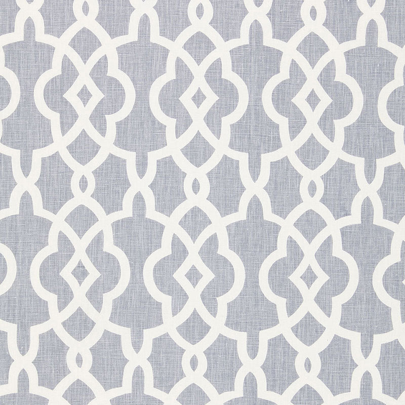 Summer Palace Fret fabric in wisteria color - pattern number 174592 - by Schumacher in the Classic Prints collection