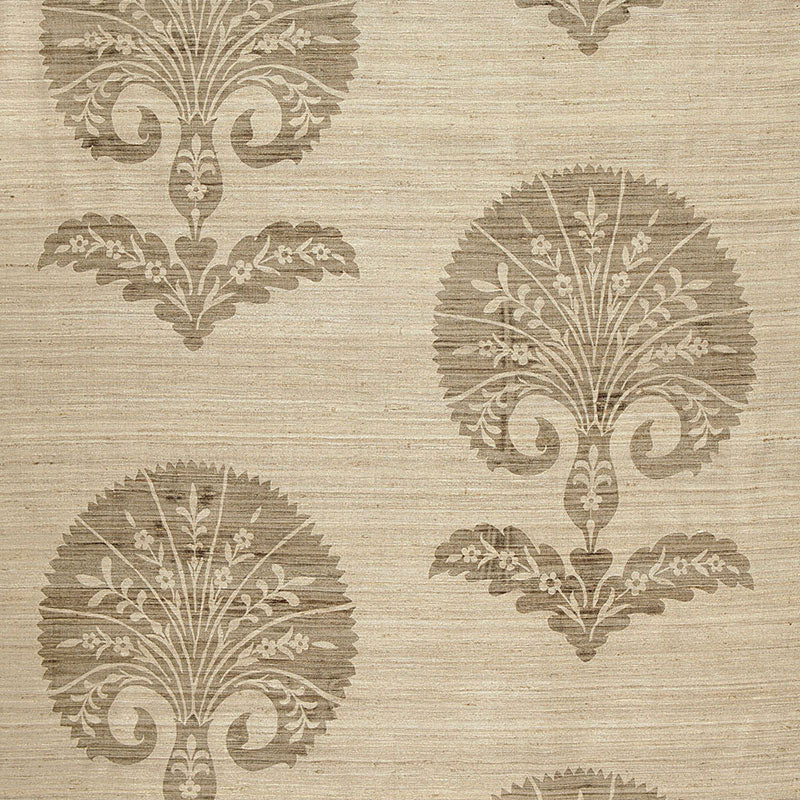 Ottoman Flower fabric in putty color - pattern number 174650 - by Schumacher in the Au Naturel collection