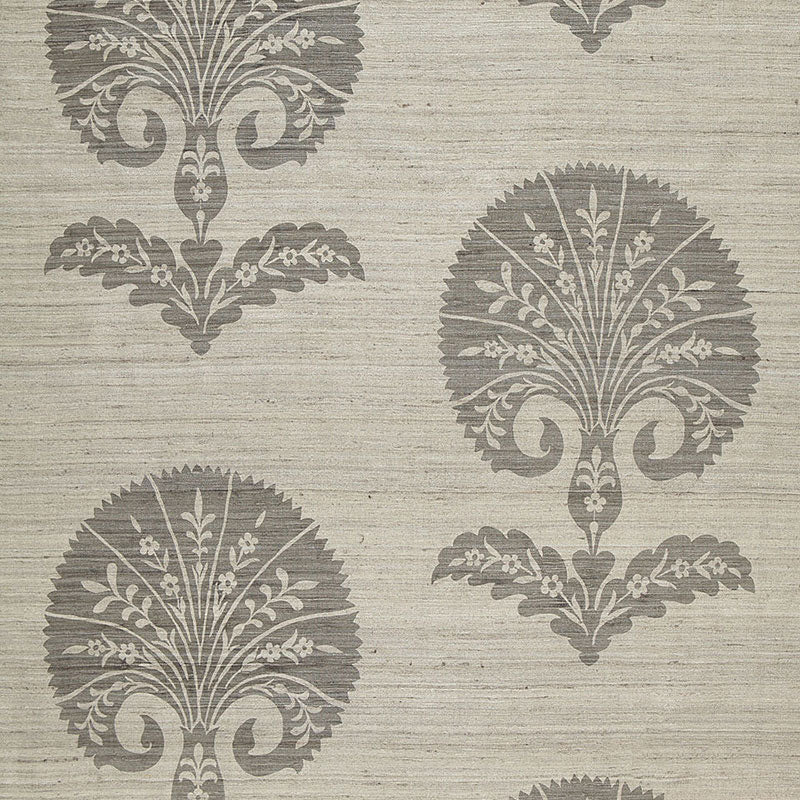Ottoman Flower fabric in moonstone color - pattern number 174652 - by Schumacher in the Au Naturel collection