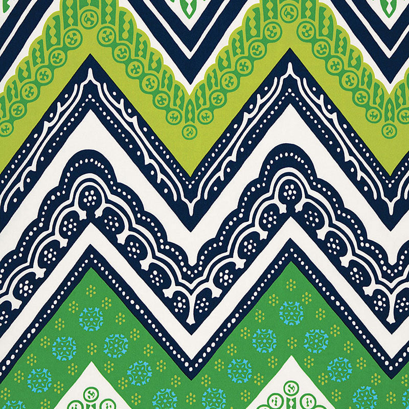 Tangier Frame Print fabric in sea grass color - pattern number 174741 - by Schumacher in the Trina Turk collection