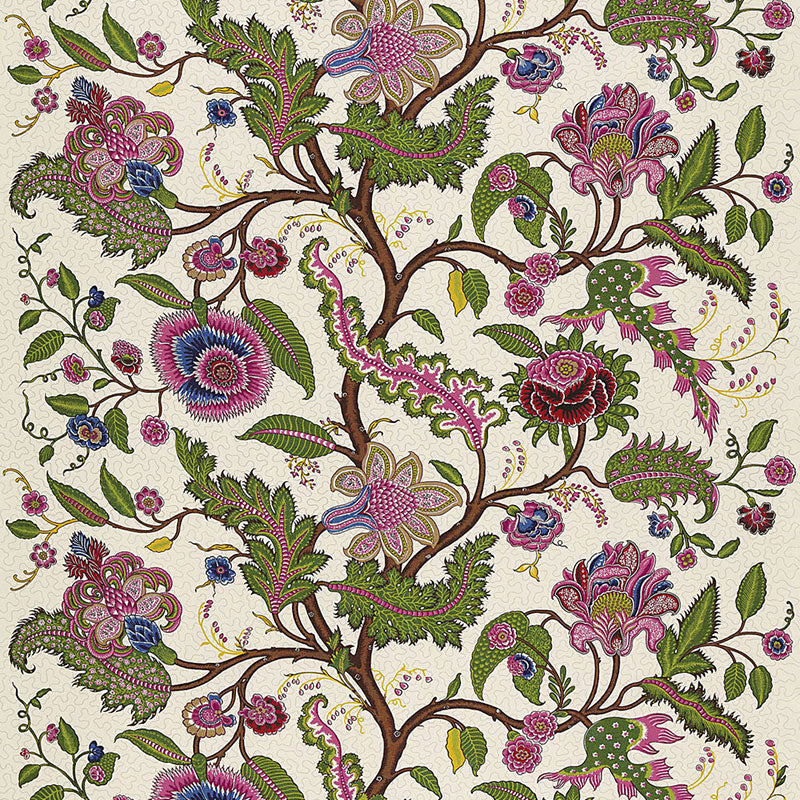 Sinhala Linen Print fabric in jewel color - pattern number 174814 - by Schumacher in the Martyn Lawrence Bullard collection