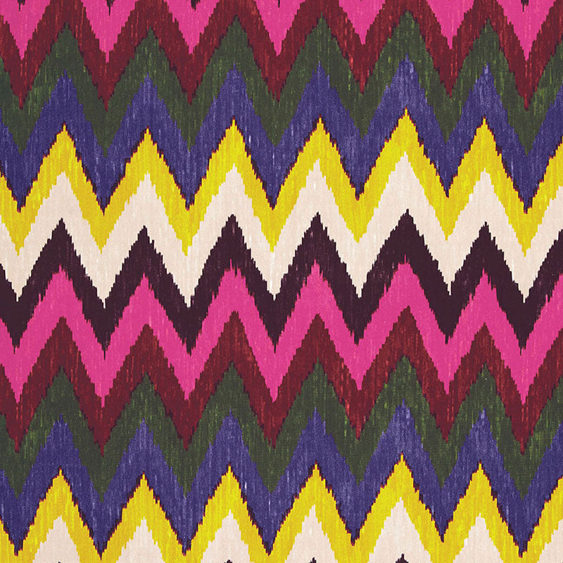 Adras Ikat Print fabric in jewel color - pattern number 174820 - by Schumacher in the Ottoman Chic collection