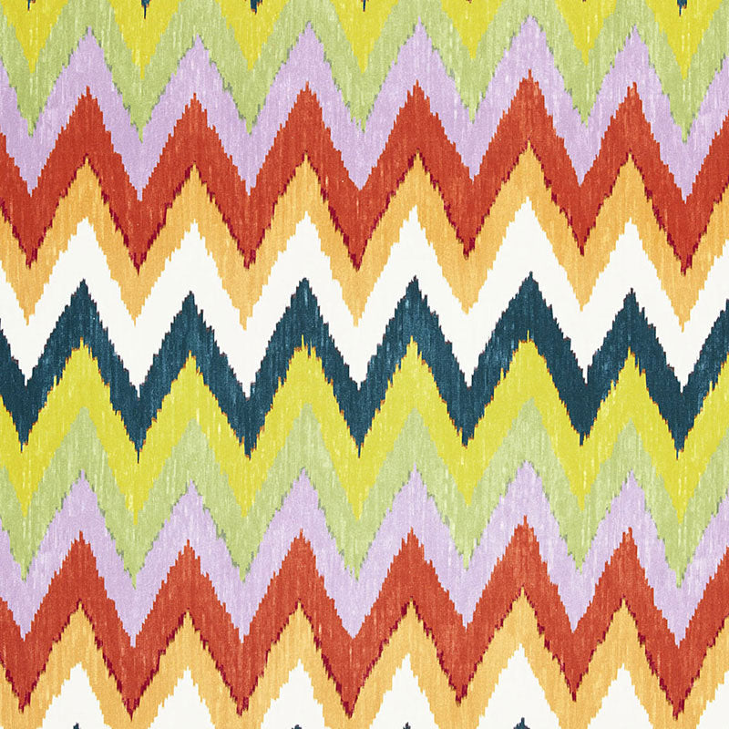 Adras Ikat Print fabric in caravan color - pattern number 174821 - by Schumacher in the Ottoman Chic collection