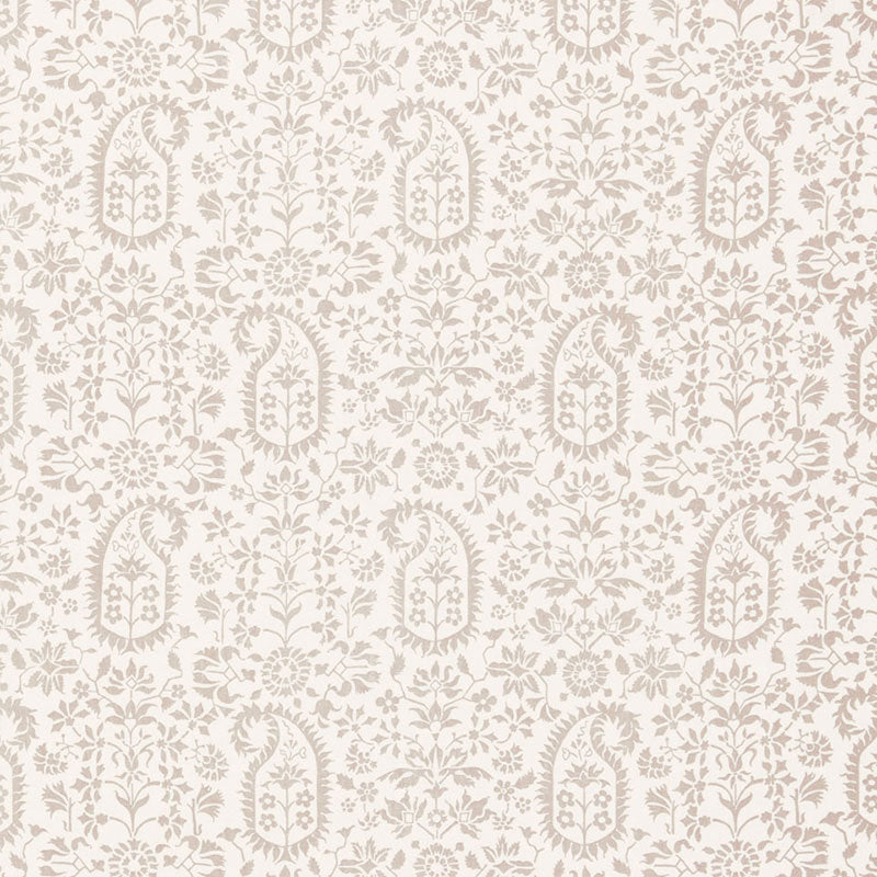 Kalika Paisley Print fabric in linen color - pattern number 174861 - by Schumacher in the Chroma collection