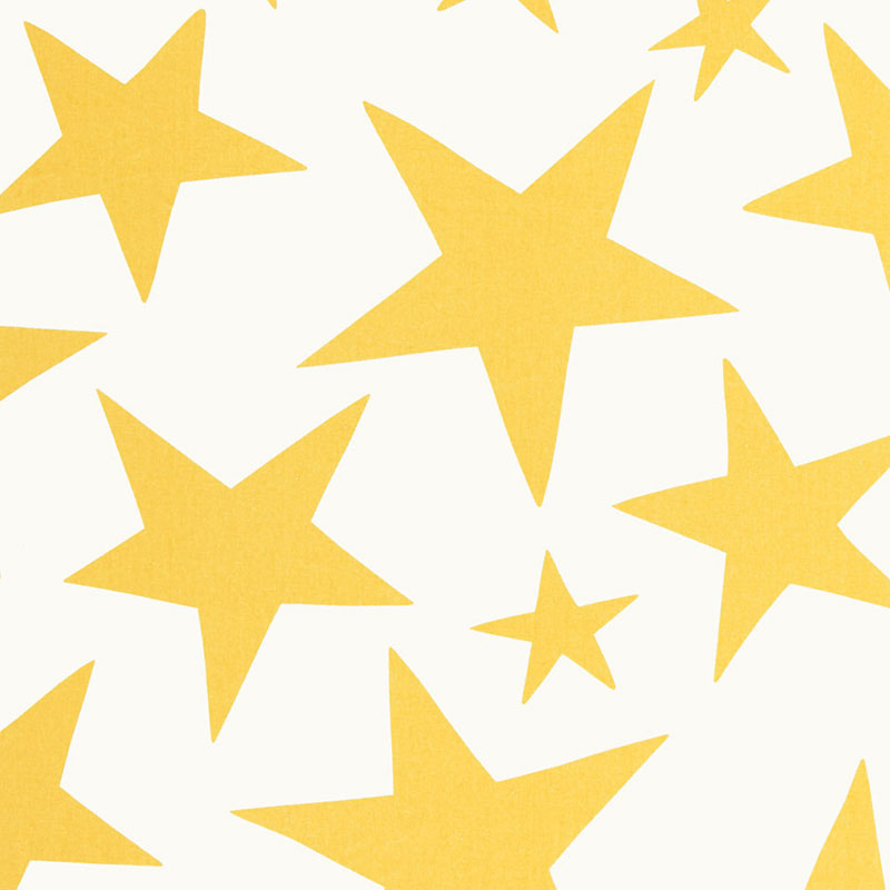 Star fabric in sunshine color - pattern number 174922 - by Schumacher in the Flight of Fancy collection