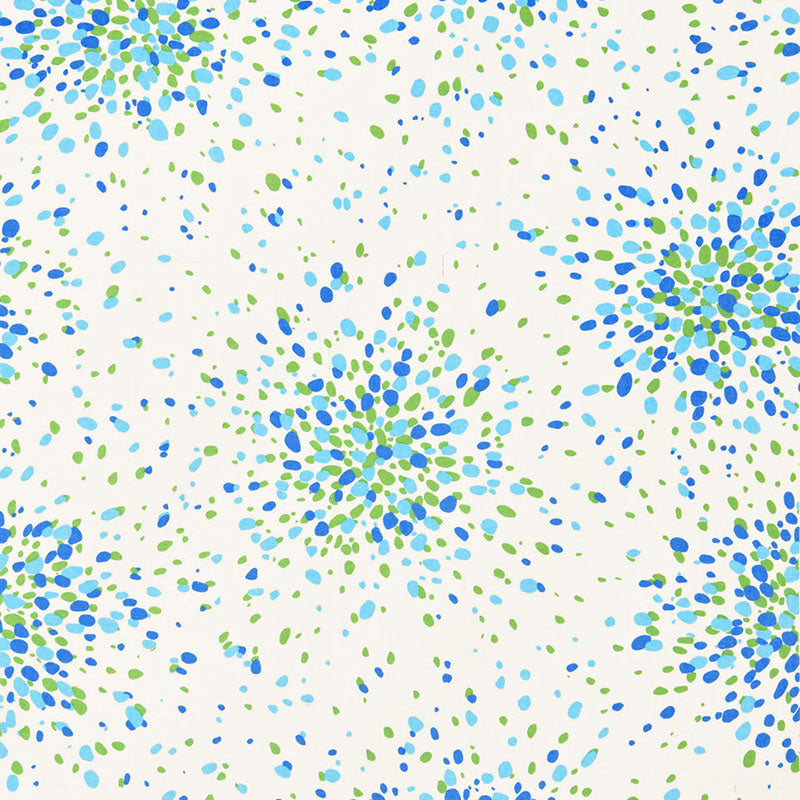 Jelly Bean fabric in ocean  turquoise color - pattern number 174940 - by Schumacher in the Flight of Fancy collection