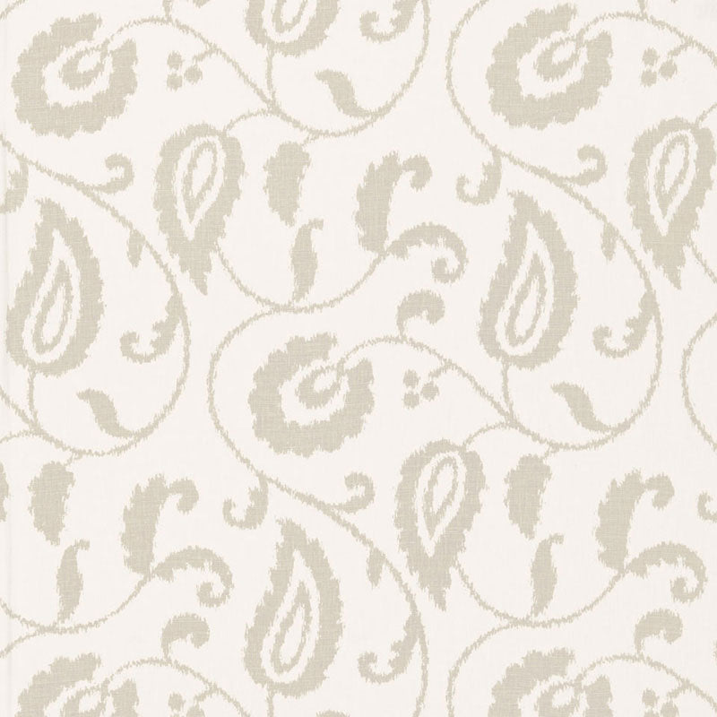 Malacca Ikat Vine fabric in linen color - pattern number 175011 - by Schumacher in the Classic Prints collection