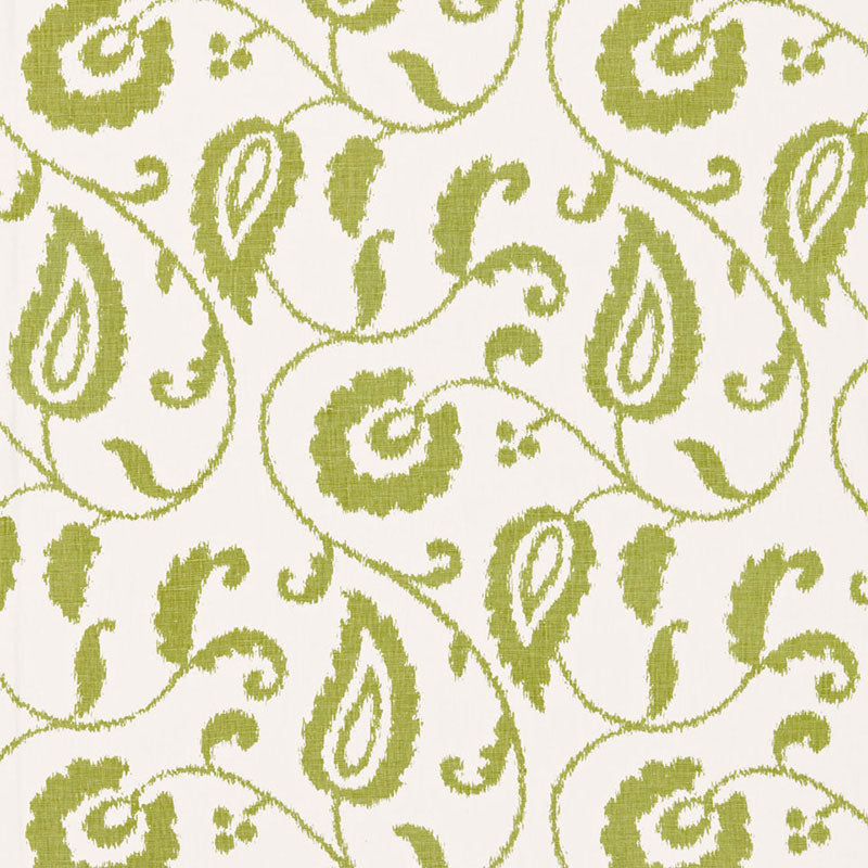 Malacca Ikat Vine fabric in willow color - pattern number 175013 - by Schumacher in the Classic Prints collection