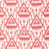 Vientiane Ikat fabric in coral color - pattern number 175020 - by Schumacher in the Print Happy collection
