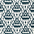 Vientiane Ikat fabric in indigo color - pattern number 175022 - by Schumacher in the Print Happy collection