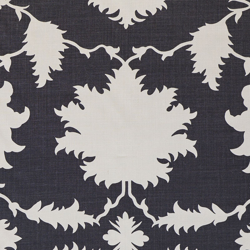 Garden Of Persia fabric in charcoal color - pattern number 175035 - by Schumacher in the Mary Mcdonald collection