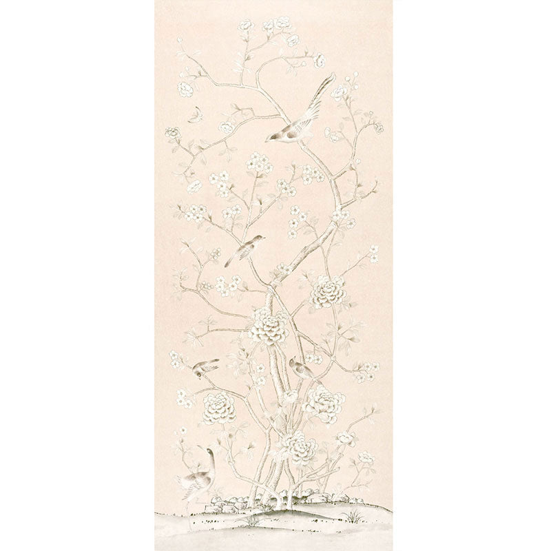 Chinois Palais fabric in blush conch color - pattern number 175041 - by Schumacher in the Mary Mcdonald collection