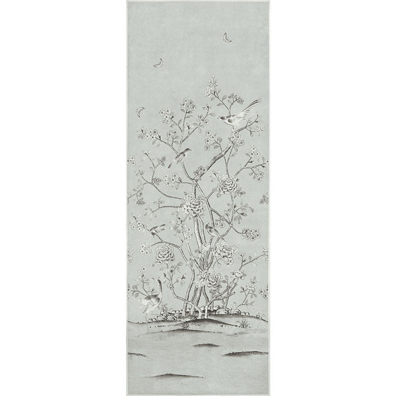 Chinois Palais fabric in grisaille color - pattern number 175045 - by Schumacher in the Mary Mcdonald collection