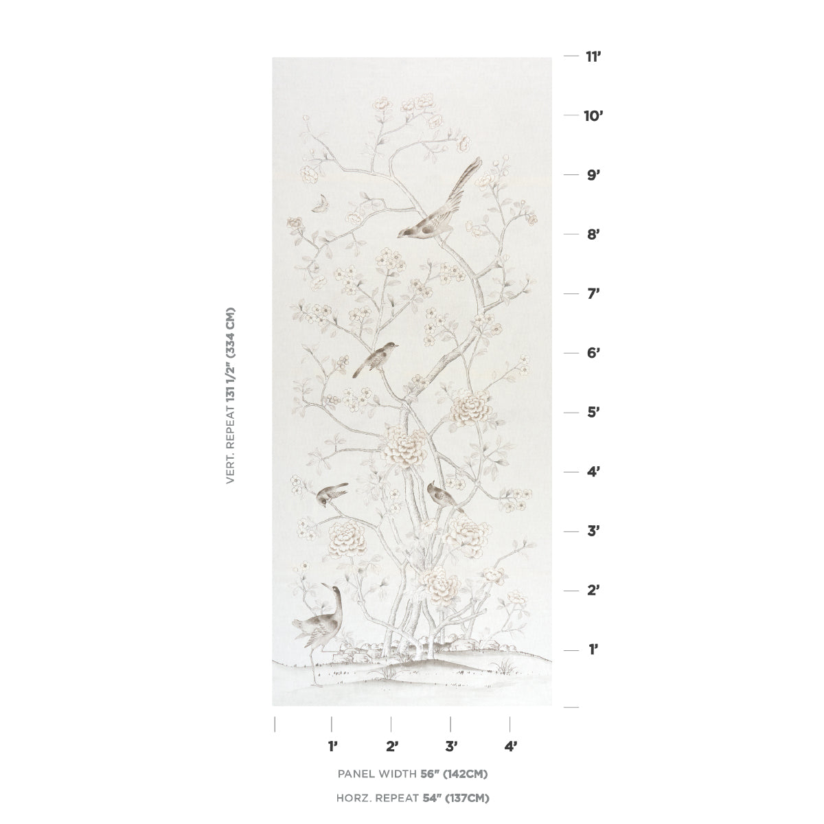 Chinois Palais fabric in neutral color - pattern number 175048 - by Schumacher in the Mary Mcdonald collection