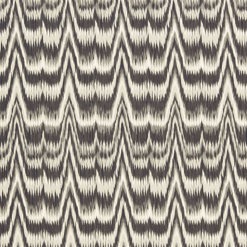 Kamalia Ikat Print fabric in smoke color - pattern number 175122 - by Schumacher in the Classic Prints collection