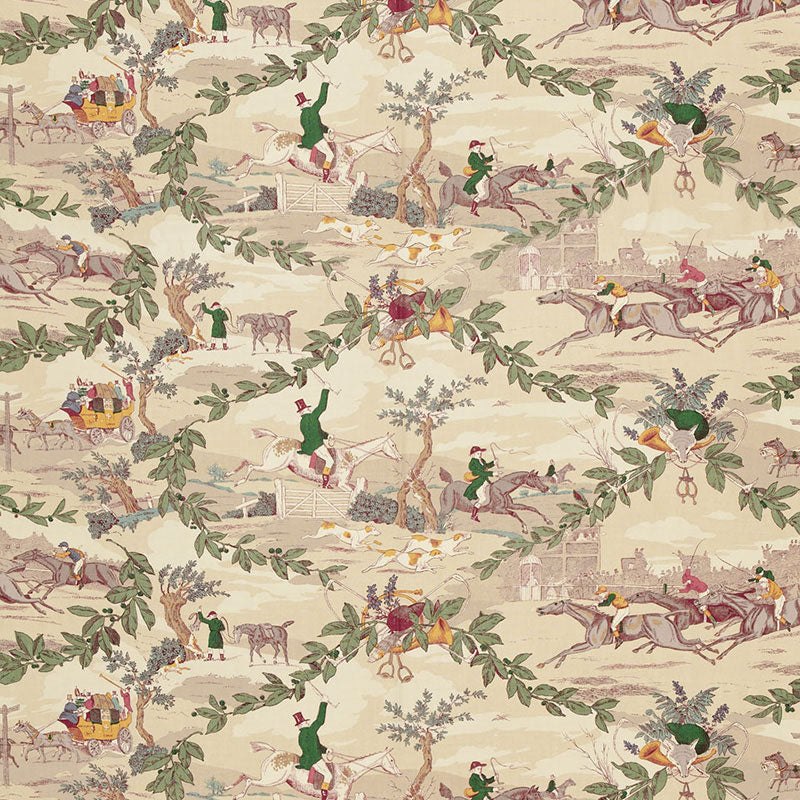 Aston Manor Print fabric in document color - pattern number 175140 - by Schumacher in the A Country Life collection