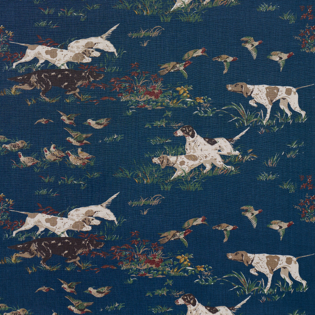 Pointers fabric in indigo color - pattern number 175163 - by Schumacher in the A Country Life collection