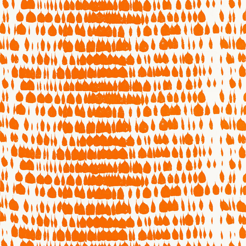 Queen Of Spain fabric in carrot color - pattern number 175202 - by Schumacher in the Exuberant Prints collection