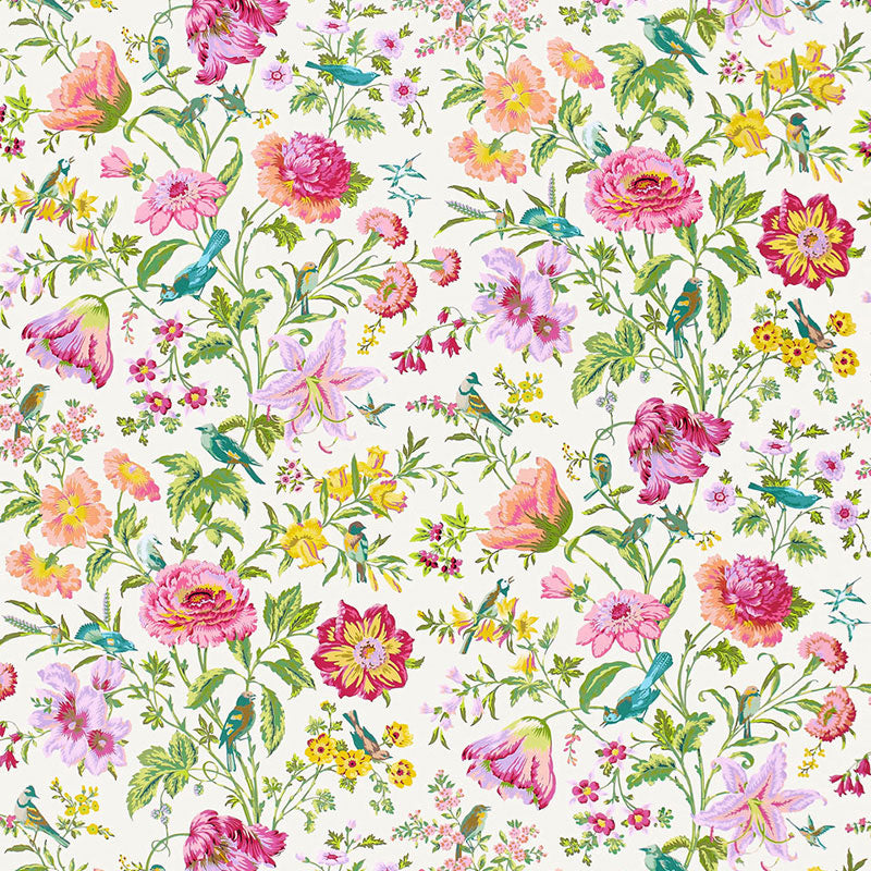 Avondale Floral fabric in meadow color - pattern number 175220 - by Schumacher in the Good Vibrations collection