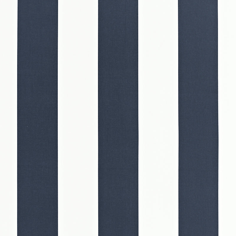 Geyer Stripe fabric in navy color - pattern number 175245 - by Schumacher in the Classic Prints collection