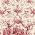 Le Couronnement De La Rosiere fabric in rouge color - pattern number 175270 - by Schumacher in the Classic Prints collection