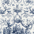 Le Couronnement De La Rosiere fabric in bleu color - pattern number 175271 - by Schumacher in the Classic Prints collection