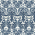 Aurora Damask fabric in indigo color - pattern number 175342 - by Schumacher in the Au Naturel collection