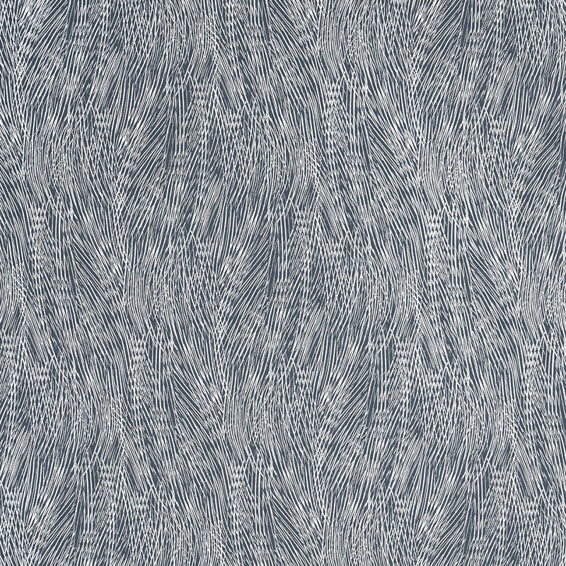Grand Cascade fabric in indigo color - pattern number 175351 - by Schumacher in the Au Naturel collection