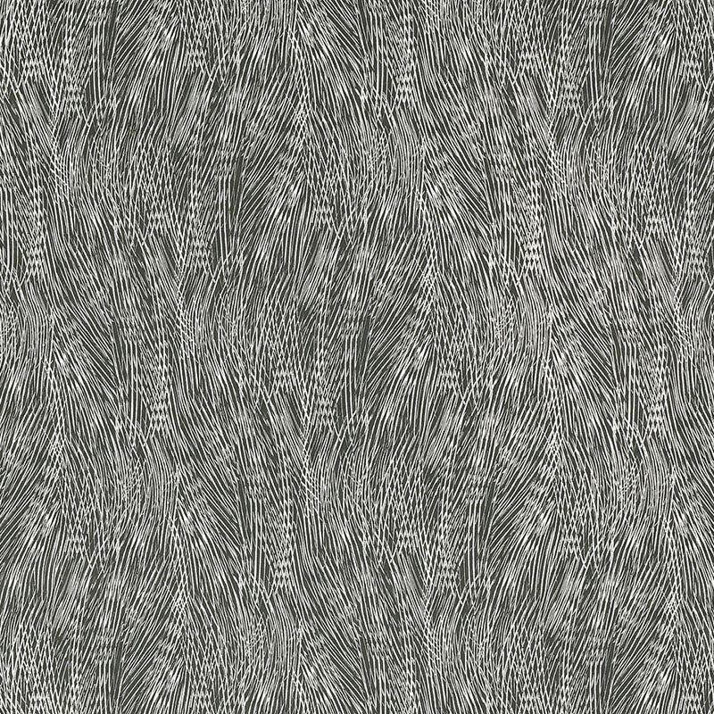 Grand Cascade fabric in charcoal color - pattern number 175352 - by Schumacher in the Au Naturel collection
