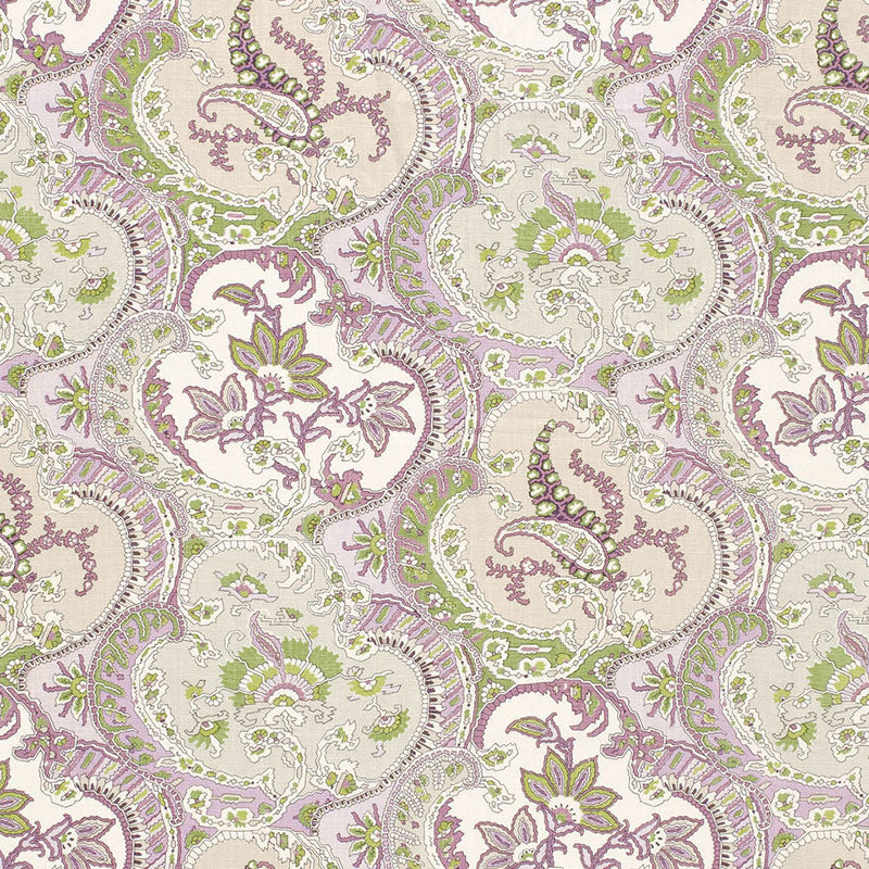 Pickfair Paisley fabric in lilac color - pattern number 175551 - by Schumacher in the Timothy Corrigan collection