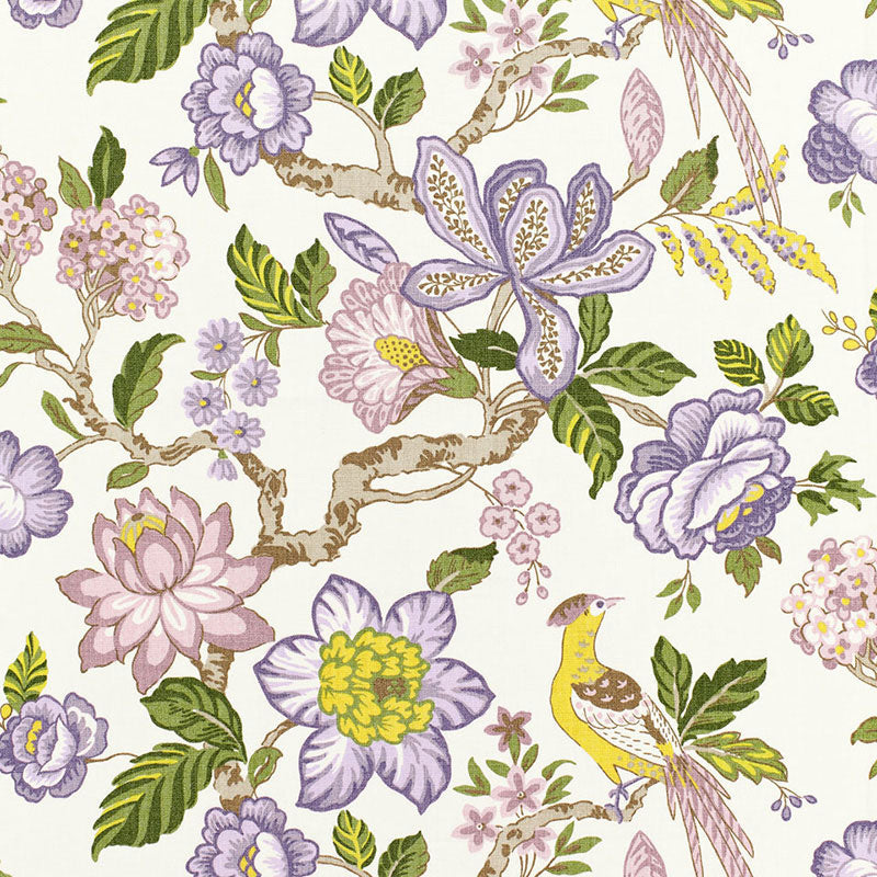 Huntington Gardens fabric in lavender color - pattern number 175563 - by Schumacher in the Timothy Corrigan collection