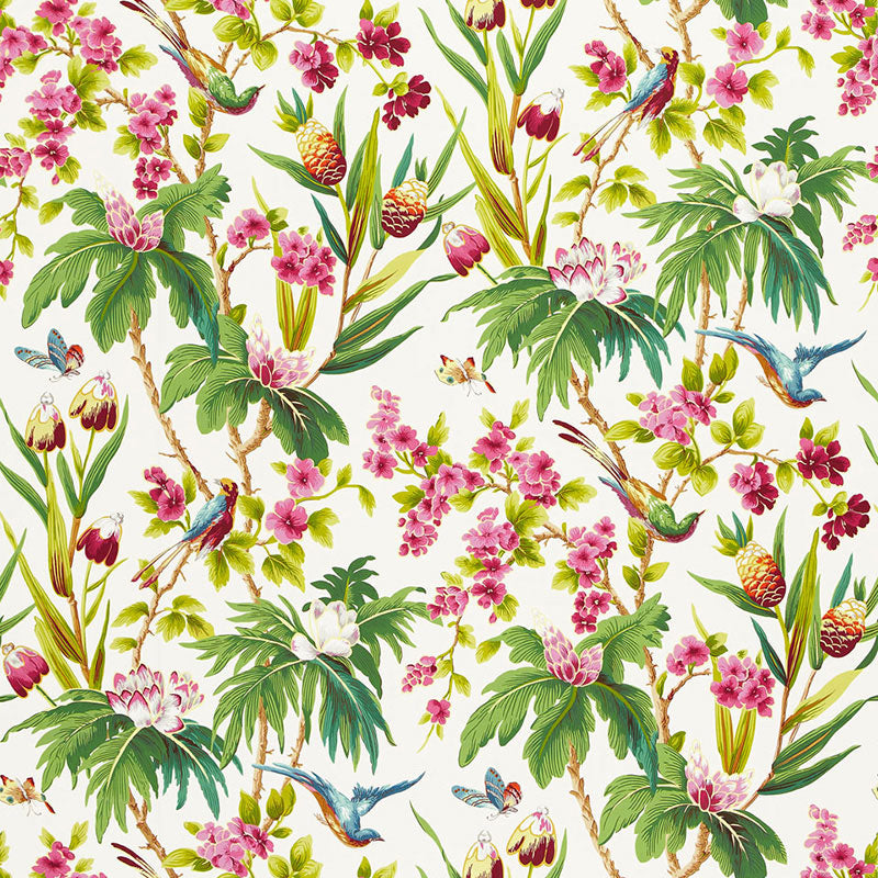 Seychelles fabric in ivory color - pattern number 175701 - by Schumacher in the Print Happy collection