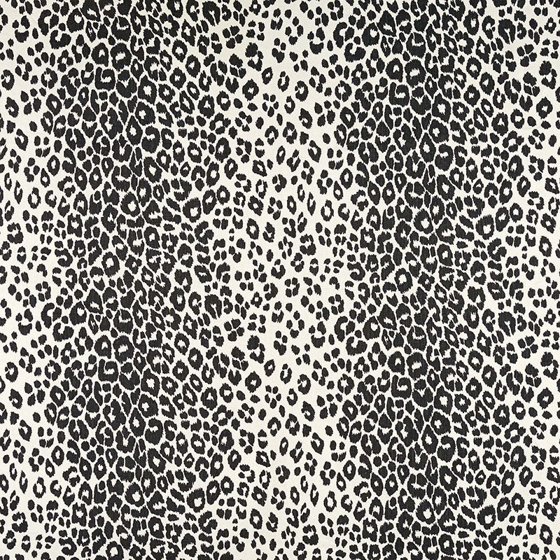 Iconic Leopard fabric in graphite color - pattern number 175722 - by Schumacher in the Schumacher Classics collection