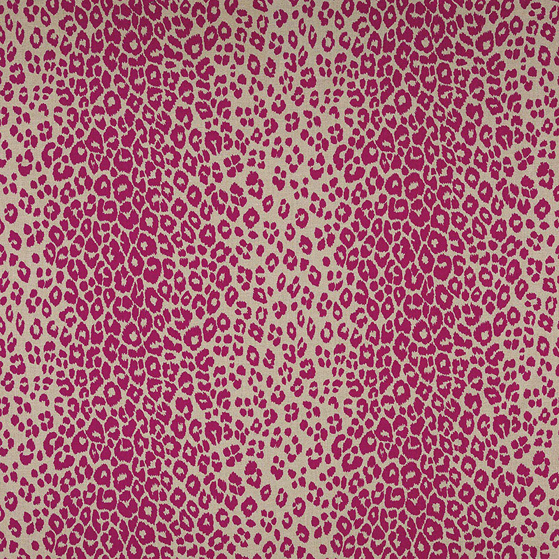 Iconic Leopard fabric in fuchsia natural color - pattern number 175723 - by Schumacher in the Schumacher Classics collection
