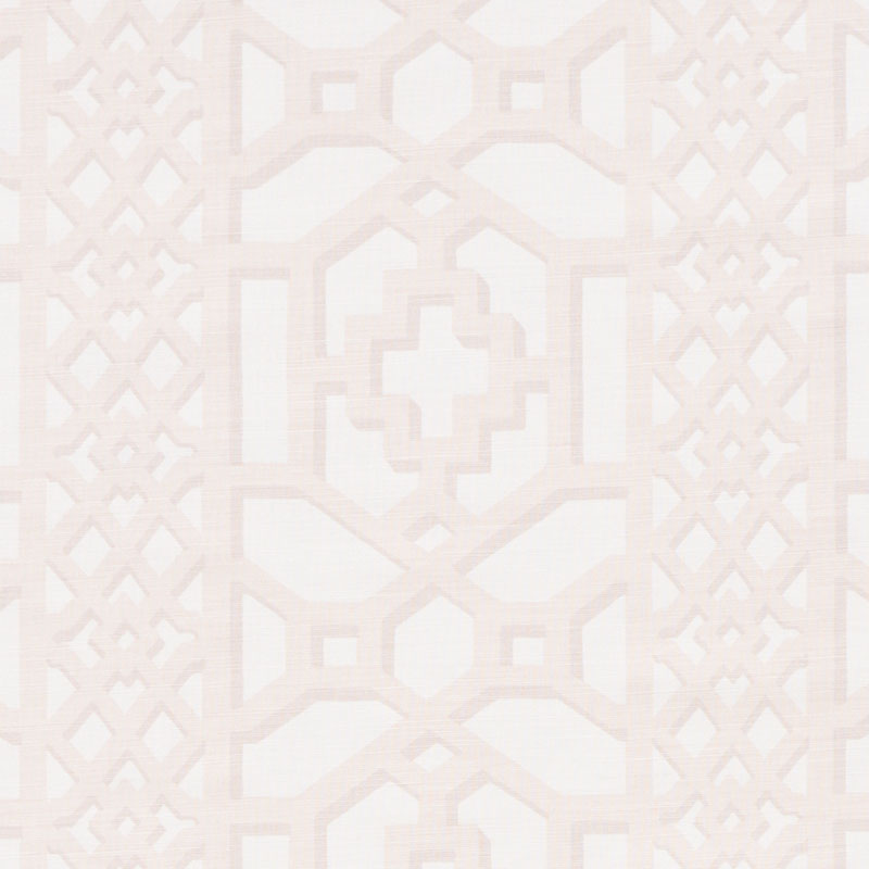 Zanzibar Trellis Matte fabric in blush color - pattern number 175743 - by Schumacher in the 125th Anniversary collection