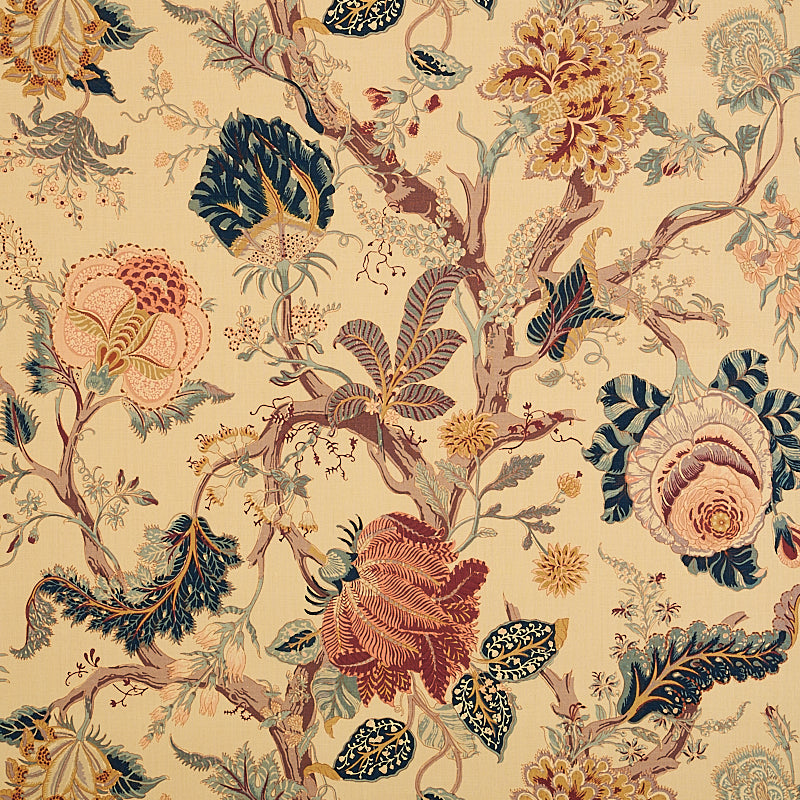 Indian Arbre fabric in tea color - pattern number 175780 - by Schumacher in the Schumacher Classics collection