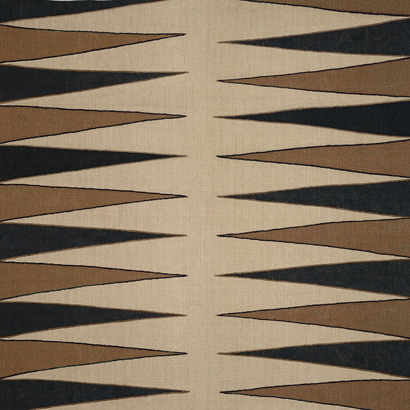 Moorea fabric in lava black color - pattern number 175830 - by Schumacher in the Mary Mcdonald collection